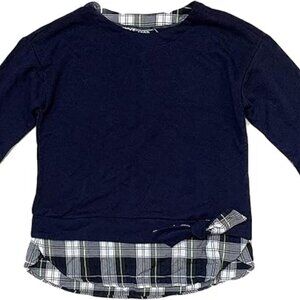 IZOD Womens Tie Front 2-Fer Sweatshirt